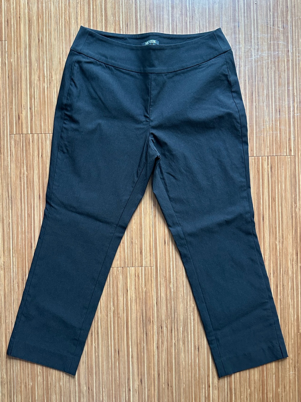 NIC+ZOE Women’s Black Cropped Pull-On Pants, Size 10, Excellent Like New